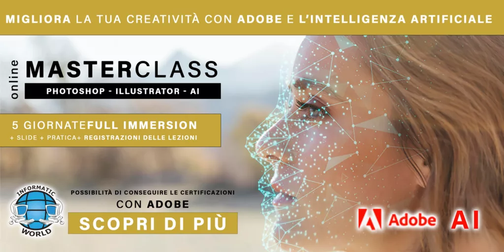 MasterClass Adobe Photoshop, Illustrator ed intelligenza artificiale