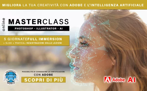 MasterClass Adobe Photoshop, Illustrator ed intelligenza artificiale